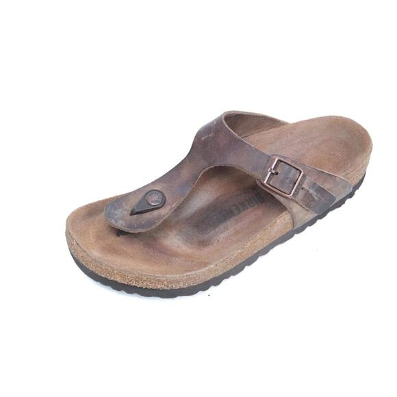 Birkenstock Shoes - Birkenstock Gizeh Sandals Shoes LEATHER Women's Shoes Thongs Flip Flops 37 / 6